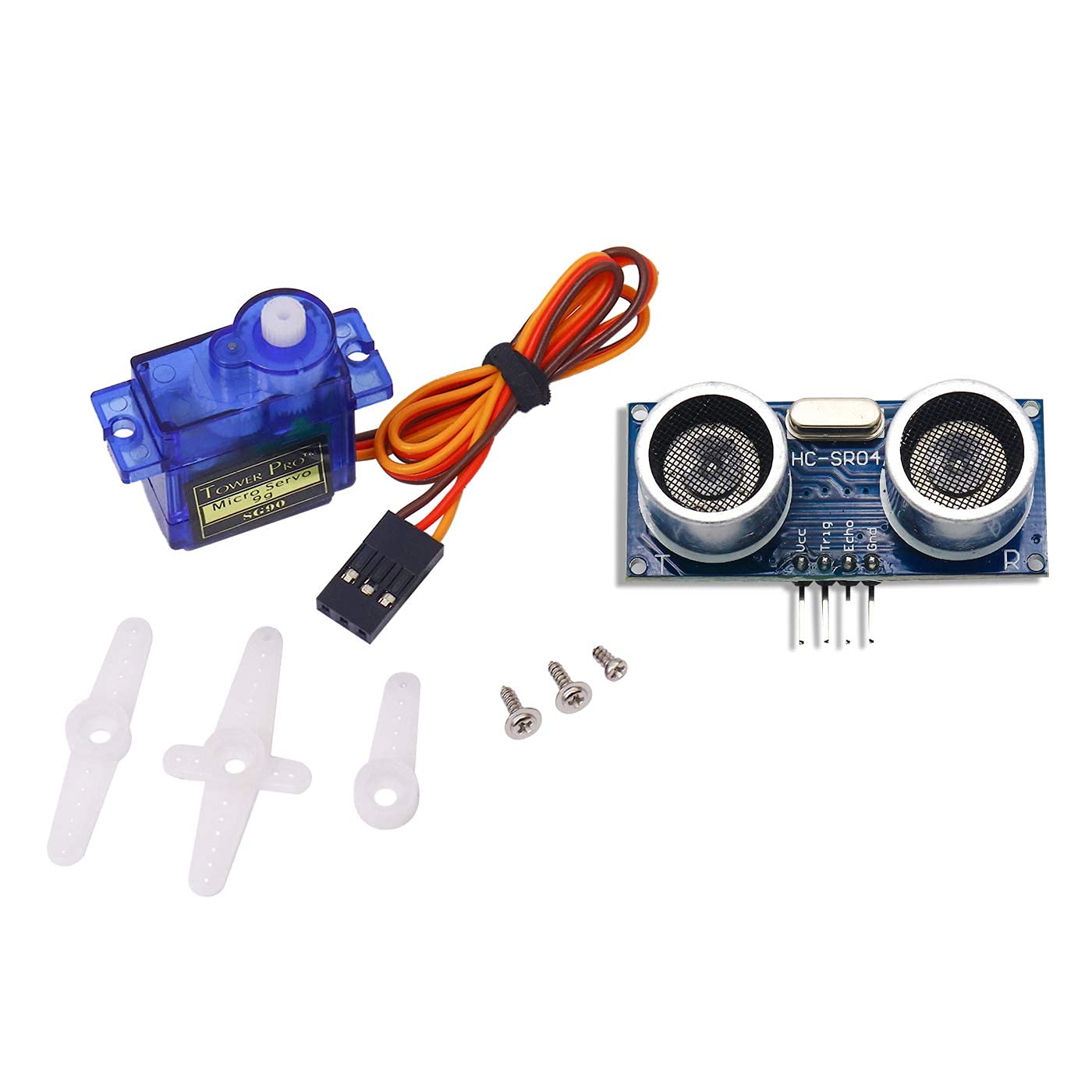 SG90 Micro Servo Motor with HC-SR04 Ultrasonic Sensor Module Combo for Arduino, Robotics, Smart Car, STEM Education and DIY Projects-image-7