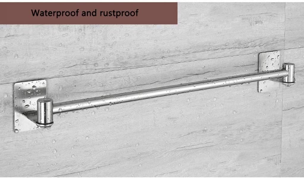 タオルバー 壁掛けタオルラック、430mm/16.9インチパンチフリータオルホルダー、スクエアステンレススチールバスルームアクセサリ