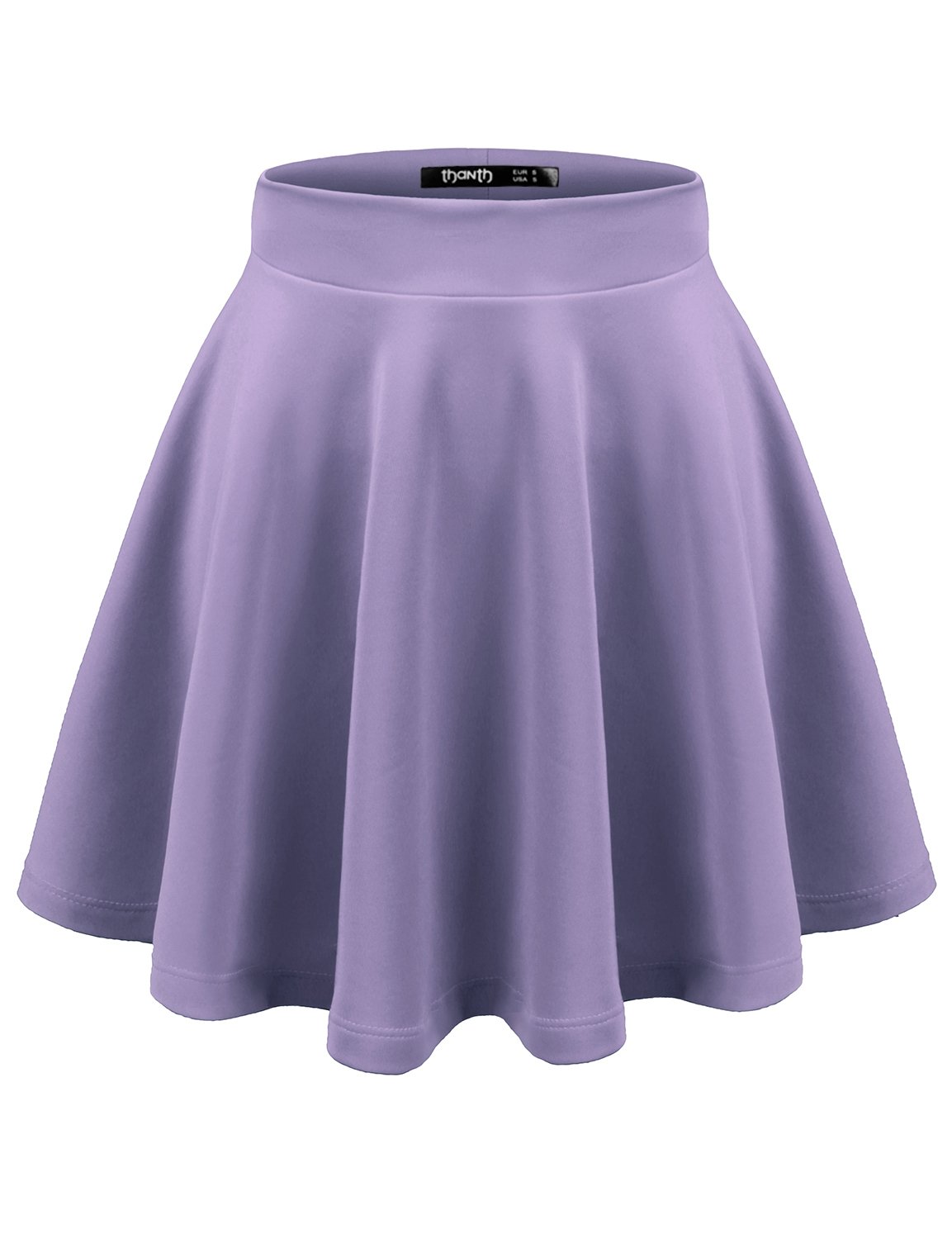 TWINTH Womens Skater Skirt, A Line Flared Skirt Reg & Plus Size Skater Skirts Lavender Large