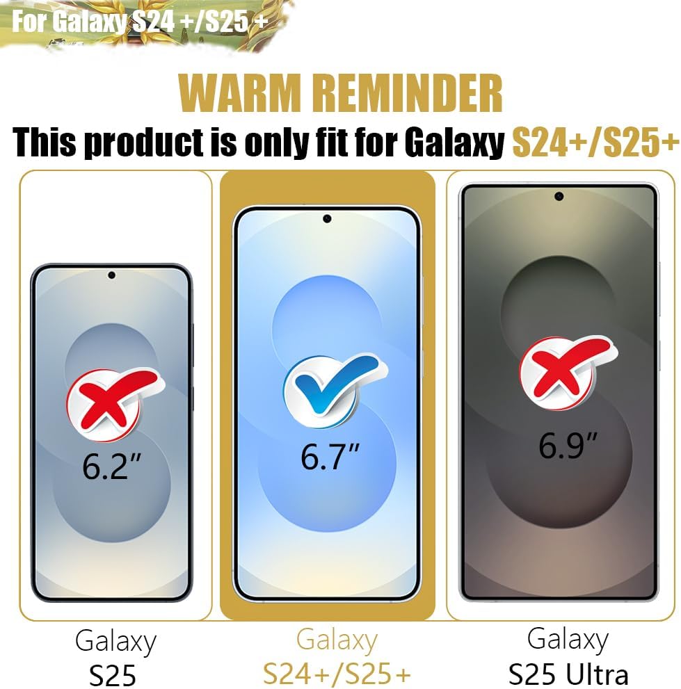 Battery Case for Samsung Galaxy S25+/ S25 Plus/ S24+/ S24 Plus, 5000mAh Rechargeable Extended Battery Charging Charger Case, Add 100% Extra Juice (6.7 Inches) Black