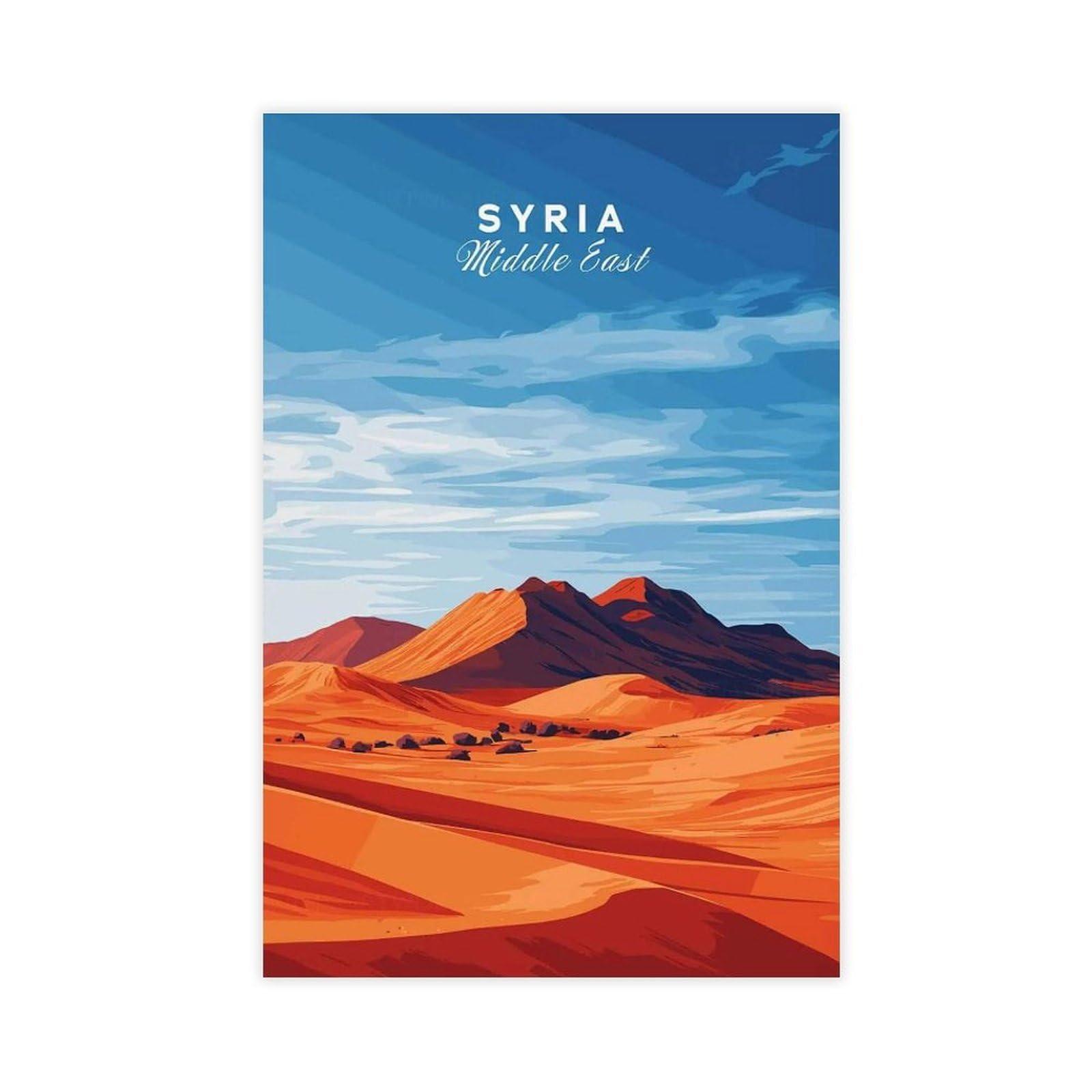 Bareronor Modern Syrian Canvas Poster Bedroom Decor Landscape Office Room Decor Gift 20" L X 30" W