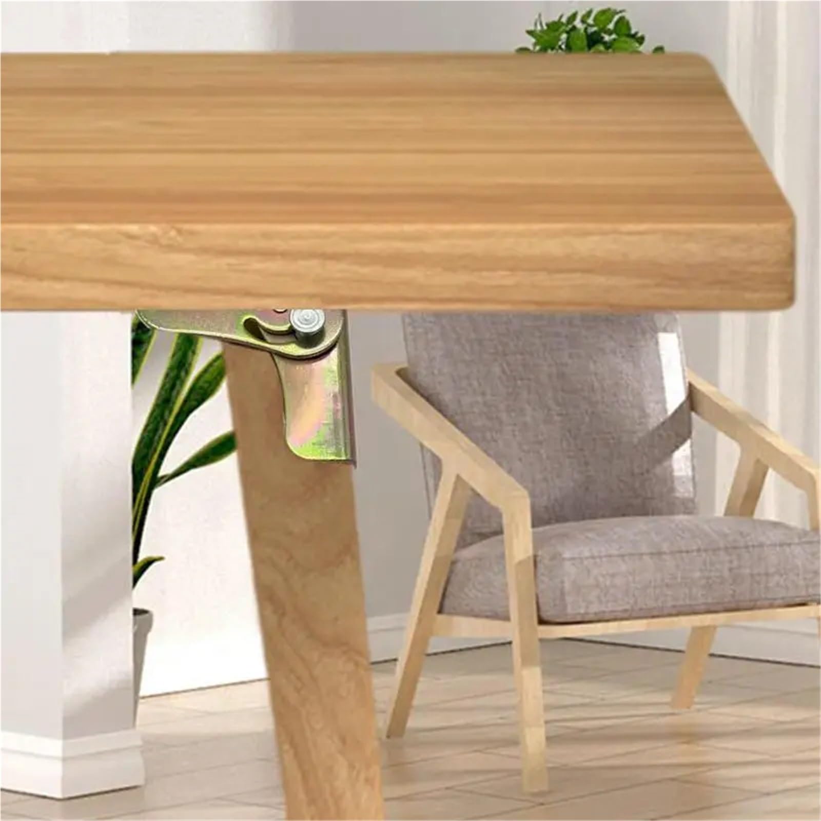 Bisagra de bloqueo plegable, 10 unidades, patas de mesa autoblocantes de 90 grados, extensión de silla, Multicolor(Gold Left)