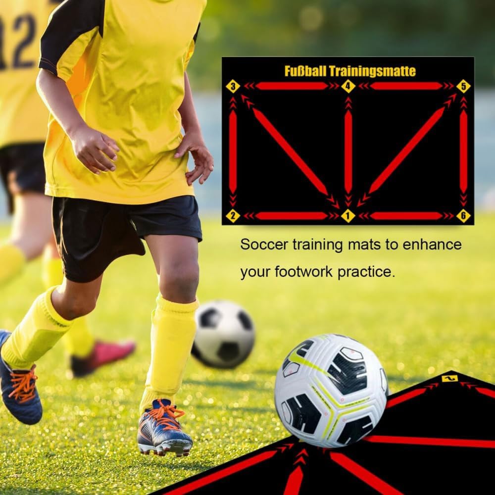 Kit Allenamento Calcio Calcio 90x60cm, Antiscivolo, Migliora