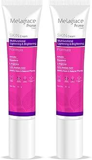 Melagrace Prime Cream 15g | Multifunctional Skin Brightening & Lightening Formula | Exfoliates & Clears Pores | Azelaic Acid Fades Pigmentation & Acne Spots | For Bright, Glowing Skin (Pack of 2)