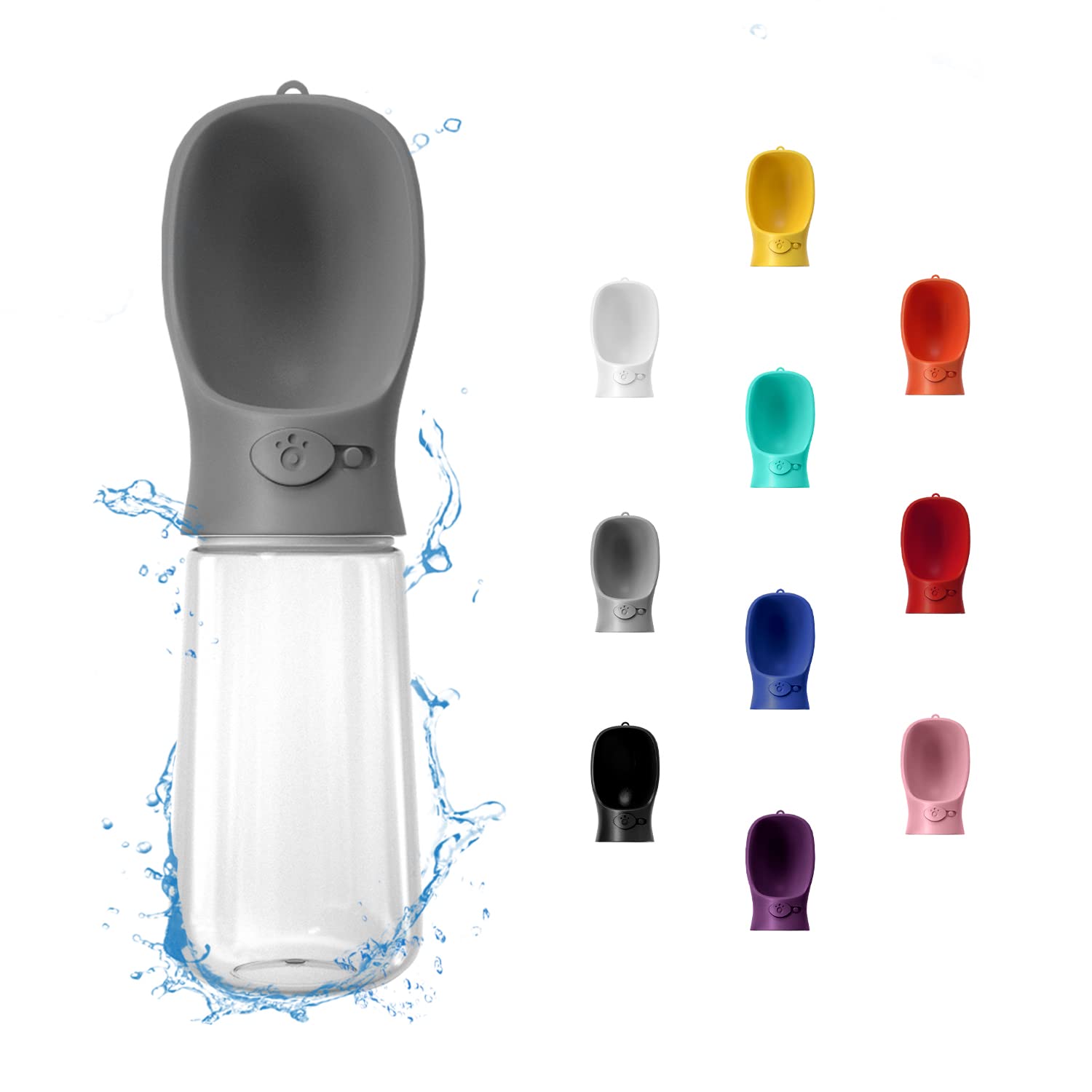 WePet Portable Dog Water Bottle, 19 OZ, Leak Proof Puppy Water Dispenser with Drinking Feeder for Pets Outdoor Walking, Hiking, Travel, Food Grade Plastic