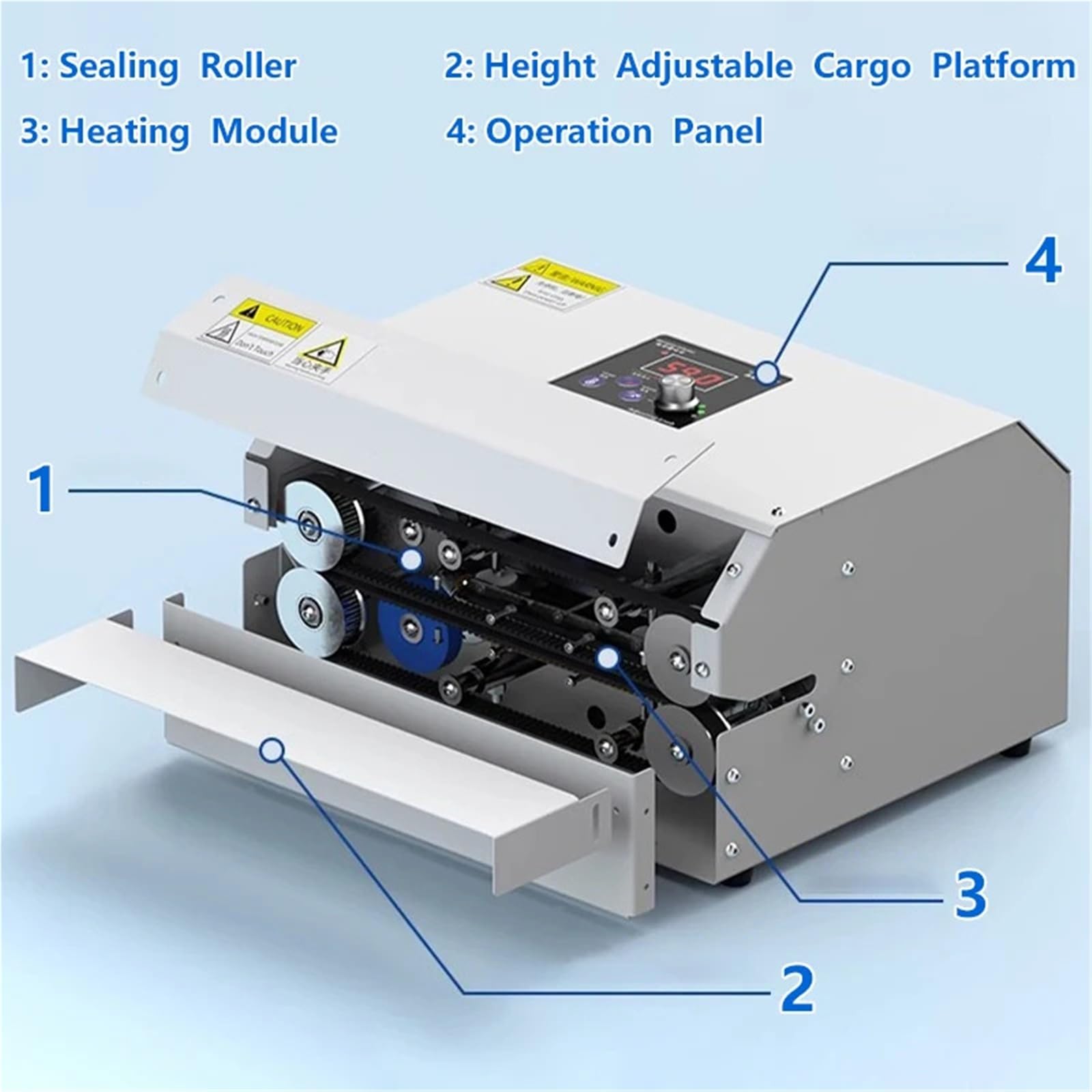 Macchina for sigillare sacchetti di calore Multifunzione Candy Snack Food Packager Chiusura di sacchetti for alimenti in plastica Sigillatore completamente automatico for uso commerciale