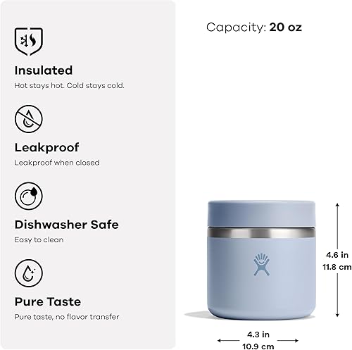 Miniatura 8 de Hydro Flask Tarro de comida  Acero inoxidable aislado, contenedor de viaje para comida caliente, almuerzo y sopa 20 onzas verde agave