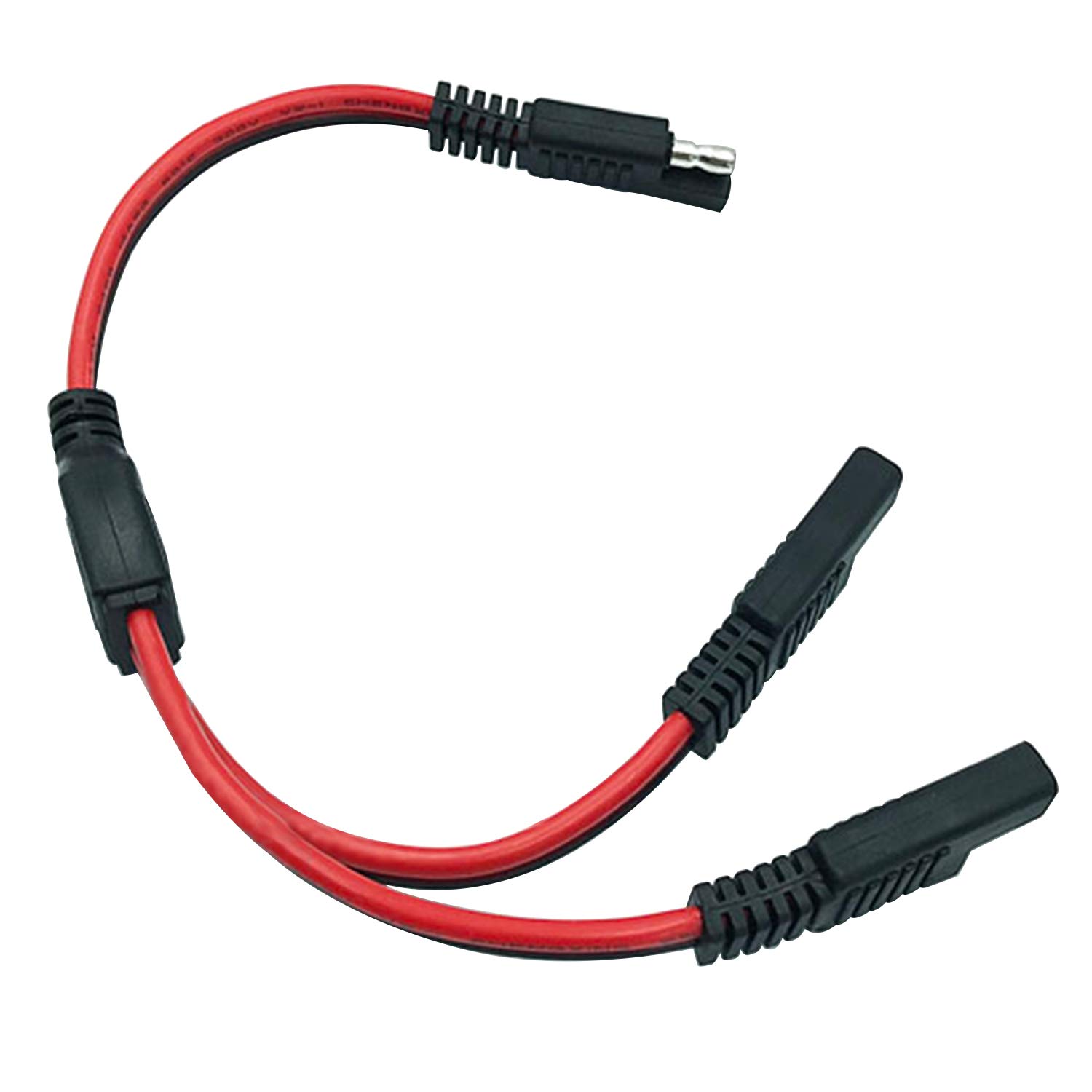 AYECEHI SAE Connector SAE DC Power Automotive Adapter Cable Y Splitter 1 to 2 SAE Extension Cable 14AWG 12inch/30cm