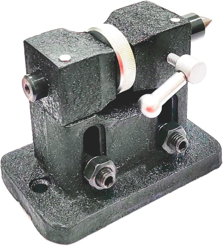 Buyohlic Heavy Duty Adjustable Tailstocks for Regular & Tilting Model of Rotary Tables (Hardened & Precisely Ground Points) (Ring style for 4" Tilting Rotary Table)