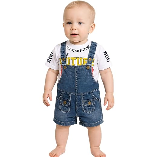 Kids Denim Dungarees