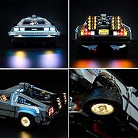 Vista 5 de RC con kit de luz LED de sonido para (Back to The Future Time Machine 10300) Kit de construcción, kit de iluminación de construcción para Lego 10300