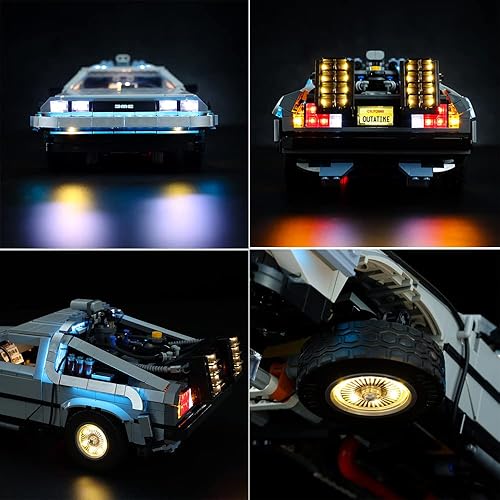 Miniatura 5 de RC con kit de luz LED de sonido para (Back to The Future Time Machine 10300) Kit de construcción, kit de iluminación de construcción para Lego 10300