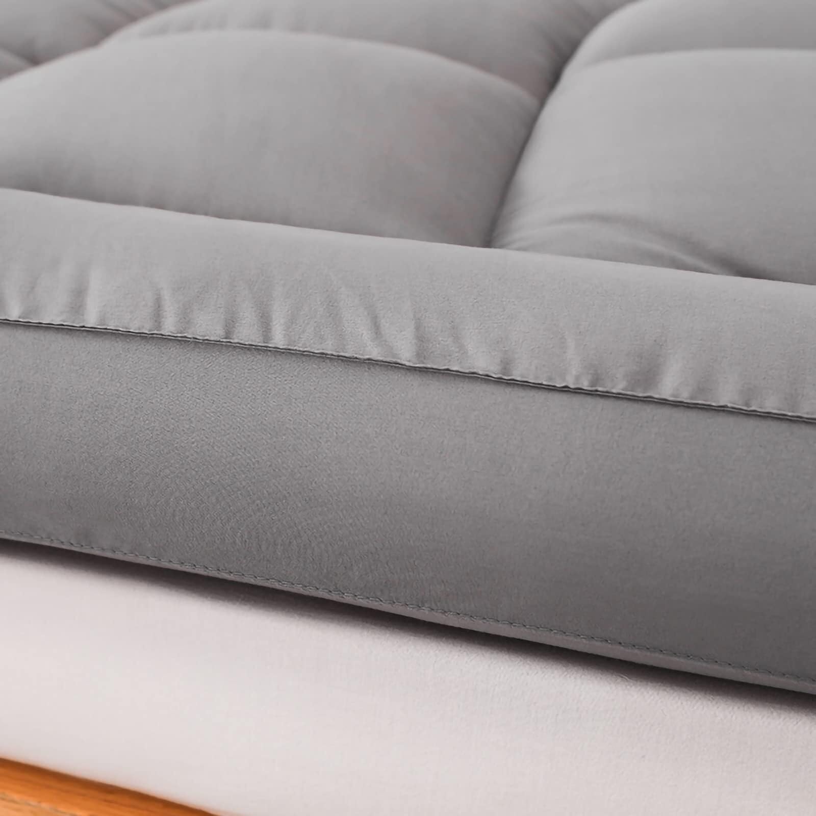 Japoński materac futon o grubości 10 cm – miękka składana mata podłogowa dla gości akademika i podróży przenośna naturalne rozwiązanie do spania w kolorze szarym - idealny do domu i komfortu