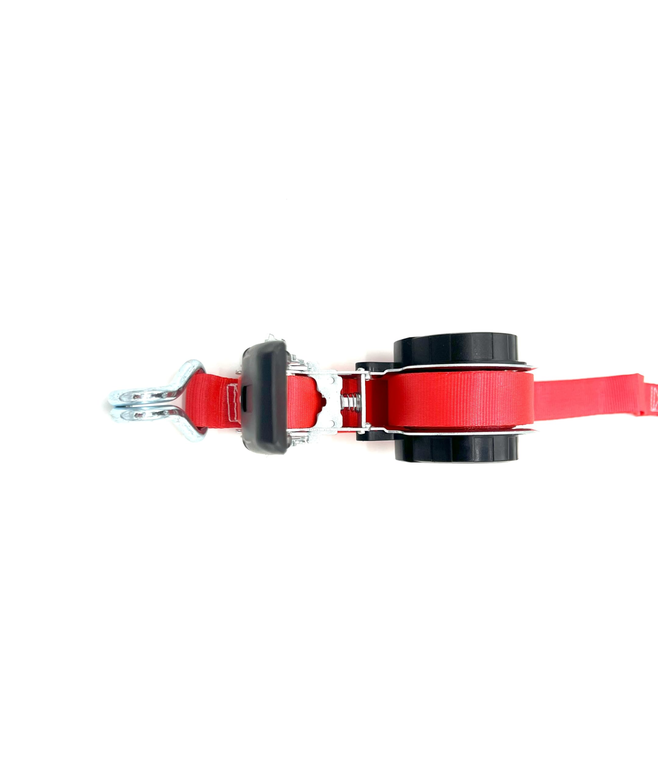 4 sztuki automatycznych pasów mocuj?cych z hakami spiczastymi 5,0 m x 25 mm 350/700 daN