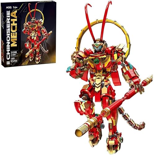 Miniatura 8 de MOC China Chic Mecha Lu Bu General Chinoiserie Modelo, 1448 piezas de juguete coleccionable de Mecha para niños y adultos, regalo de Navidad,