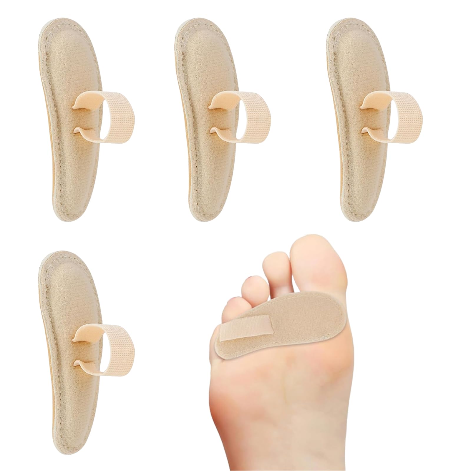 ZISHAN4 Pcs Hammer Toe Support, Toe Support, Toe Straighteners for Curled Toes, Hammer Toe Straightener for Fit Promotes Foot Health Easy to Use Adjustable and Secure