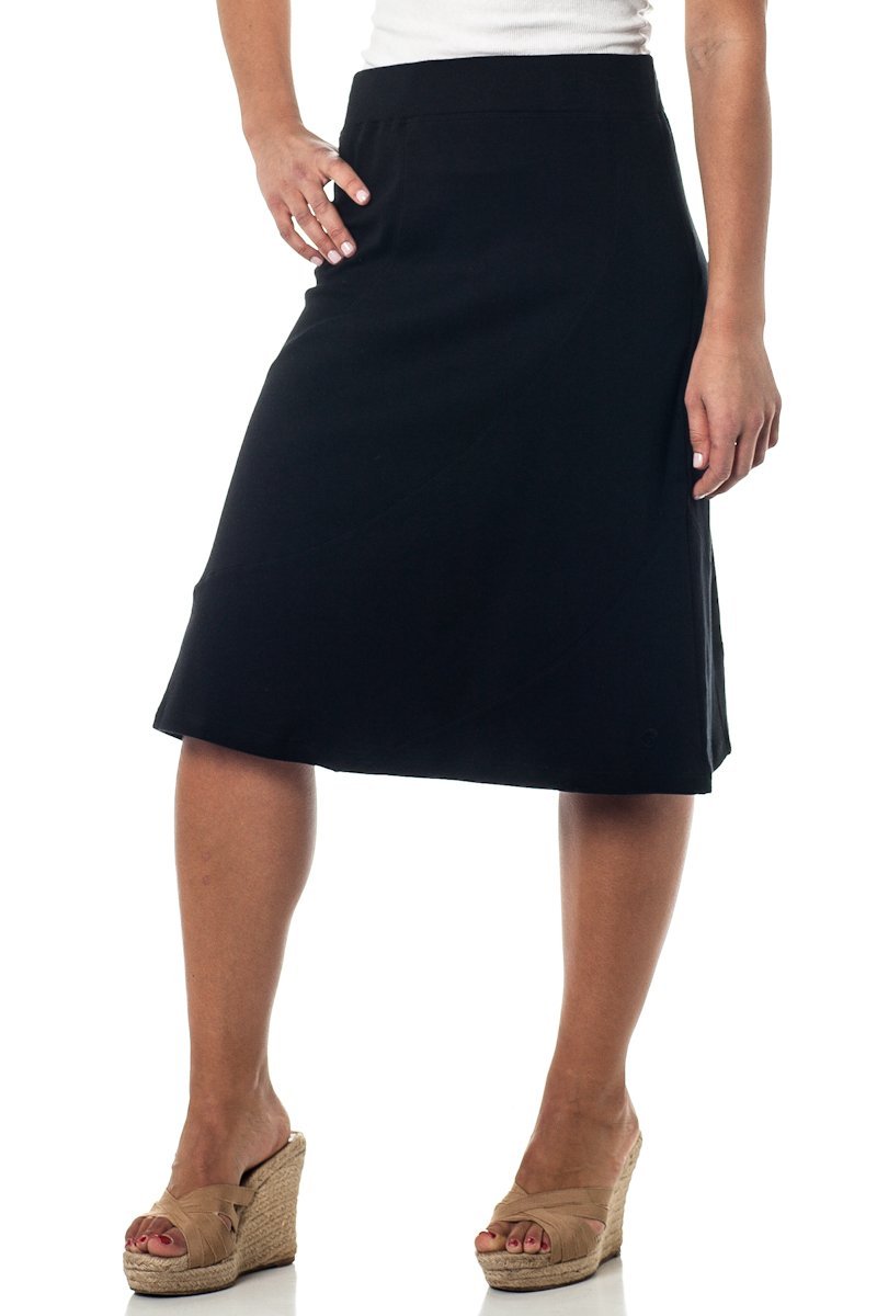 Alki'i A-Lined Mid Length Skirt with Elastic Waistband