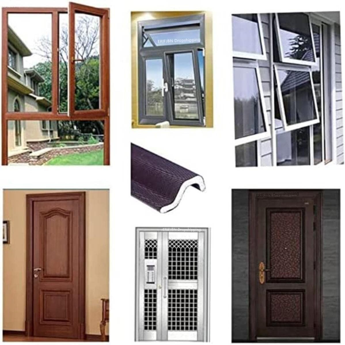 Cinta aislante de corrientes de aire para ventanas Nueva tira de sellado de ventanas for puertas corredizas de 40 M Espuma acústica A prueba de viento Insonorización Autoadhesiva Sello de algodón de P