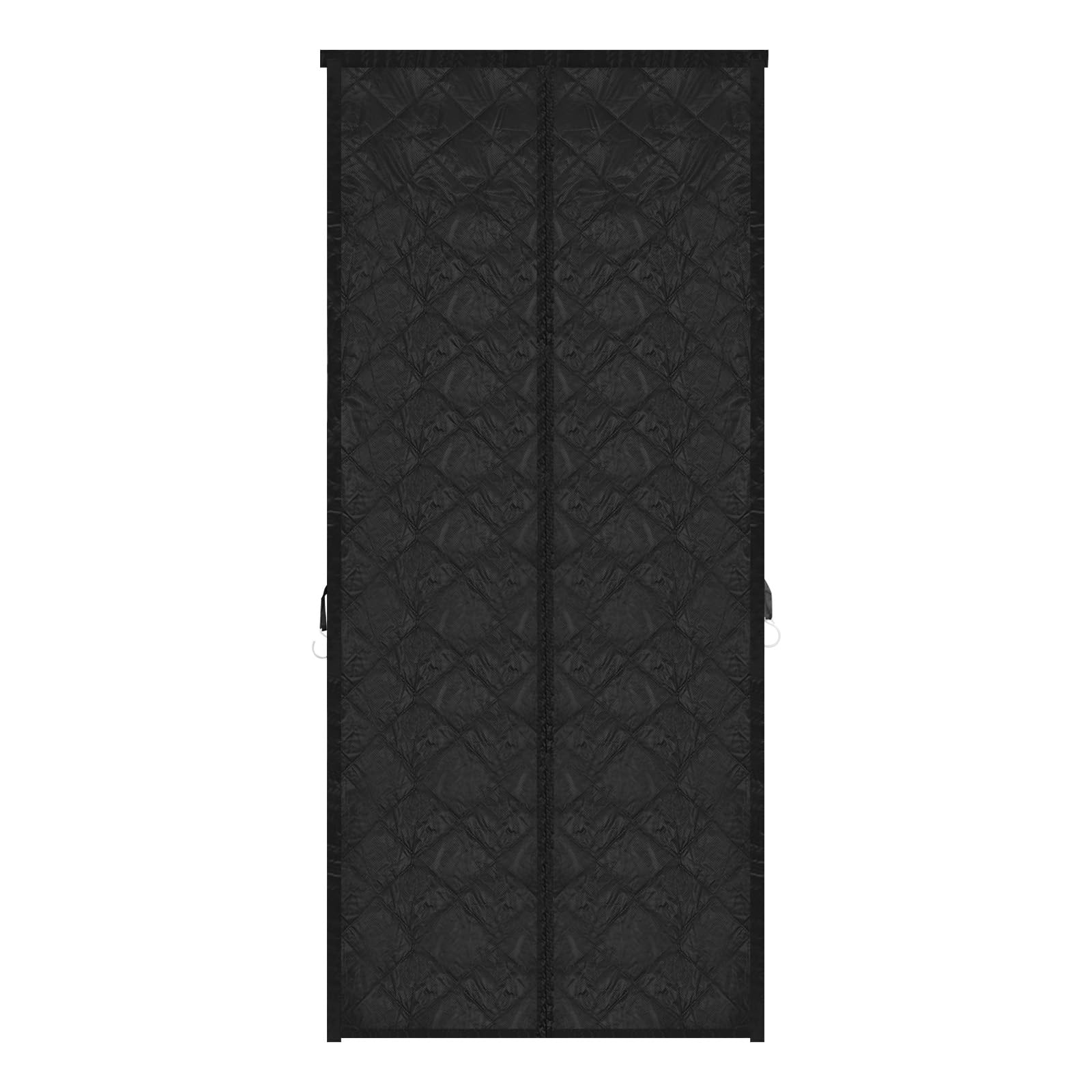 Cortina para puerta con aislamiento térmico, cortina protectora aislada, cortina térmica magnética para puerta, cortinas opacas, cortinas de privacidad (negro, largo x alto x alto 95 x 210 cm