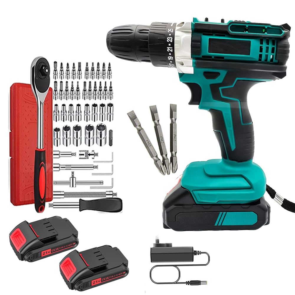 MLD Brushless 21V Li-ion Cordless Drill Screw driving & Drilling With 49pcs Extra Accessories Tool Kit & Screwdriver Socket Wrench Set JRE-219 (21v/1350 Rpm/ 49pcs Accessories/Multicolor) (B0D1CMDZ9B) Amazon Price History, Amazon Price Tracker
