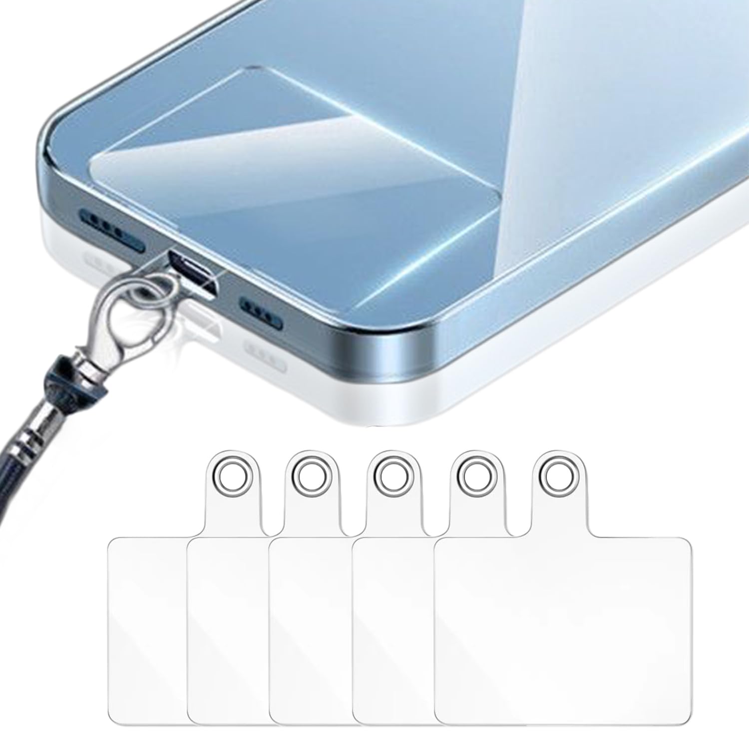 Microcase Telefon İp Askılıklar için Plastik Tutacak Bağlantı Parçası Şeffaf-AL4831 5 Adet