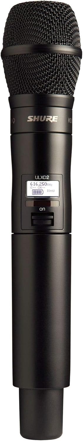 Shure ULXD2/KSM9 Handheld Transmitter with KSM8 Brushed Nickel Vocal Mic Capsule – for use with ULX-D Digital Wireless Microphone Systems, Receiver Sold Separately | G50 Band (ULXD2/KSM9=-G50)