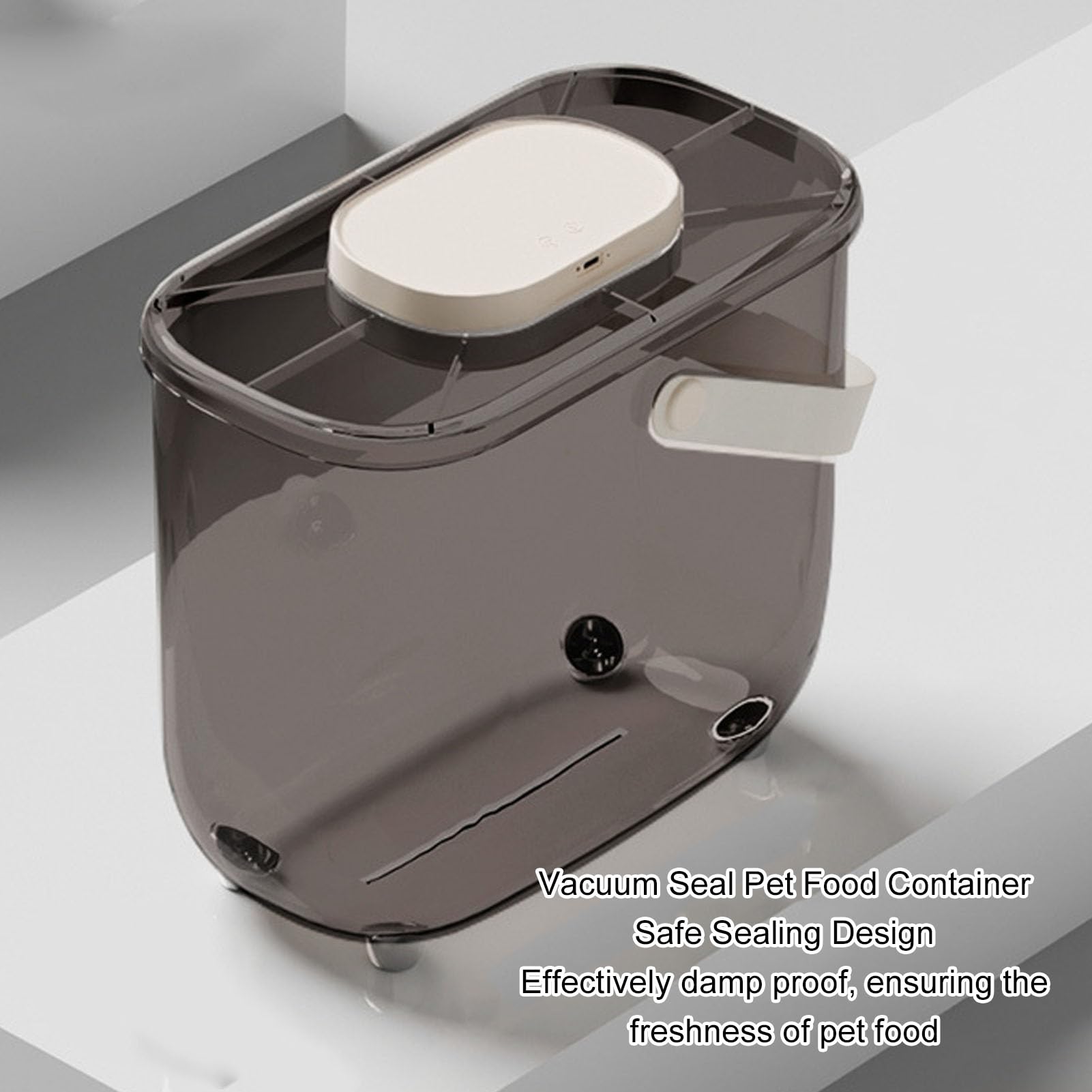 Luocute Contenedor de Comida para Mascotas con Sellado Al Vacío, Contenedor Hermético de Gran Capacidad para Almacenamiento de Alimentos para Mascotas con Tecnología de Vacío