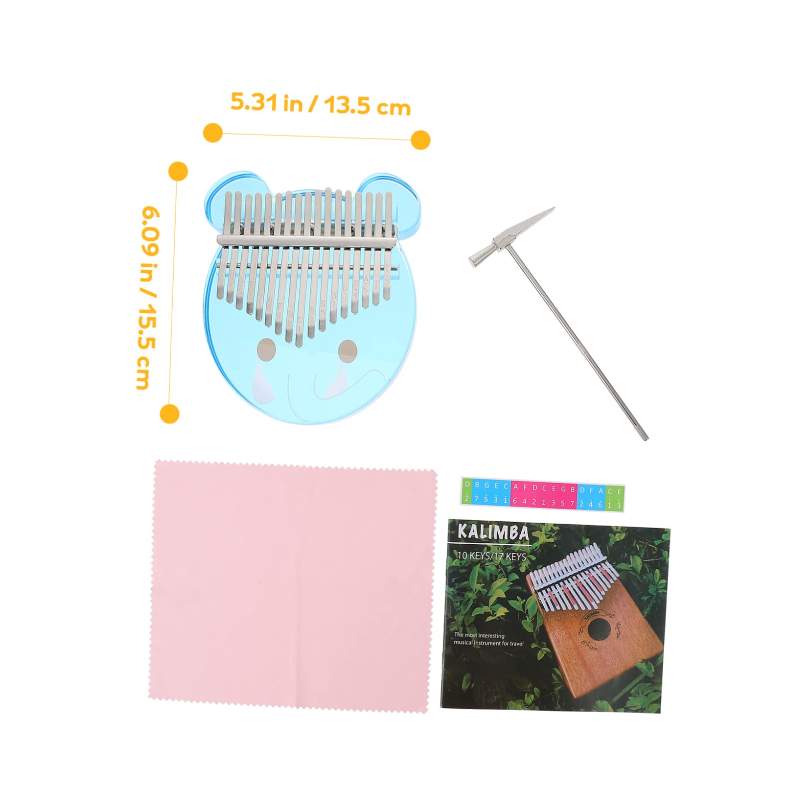 Levemolo 1 Set Portable Kalimba Keys Thumb Piano for Adults Present for Beginners Smooth Keys Durable Material Musical Instrument for All Ages