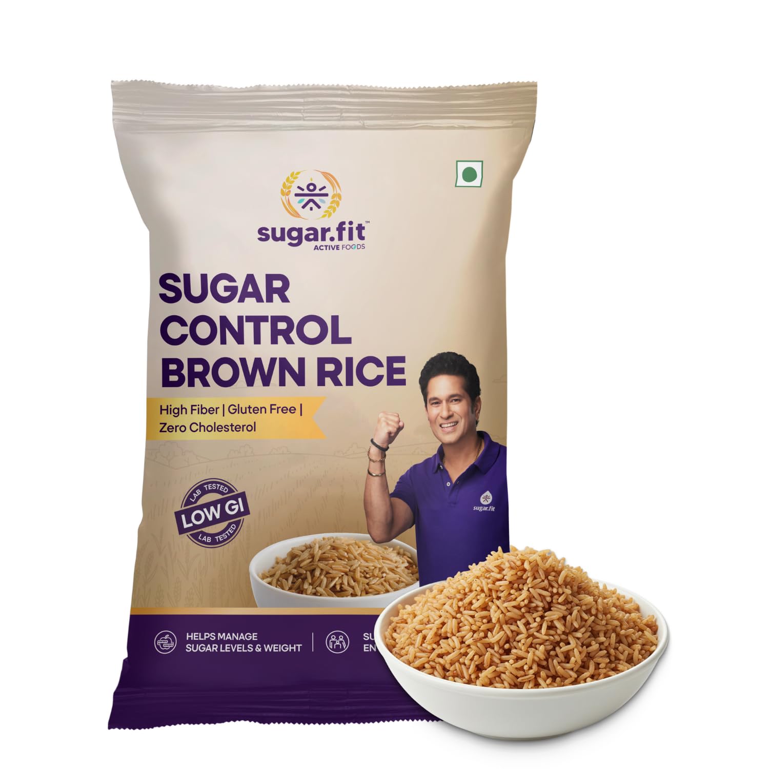 Sugar.fit Sugar Control Brown Rice 1kg, Low GI, Diabetic Friendly, Gluten Free, High Fiber and Zero cholesterol, Helps Manage Blood Sugar Levels and Weight, 100% Natural-picture-14