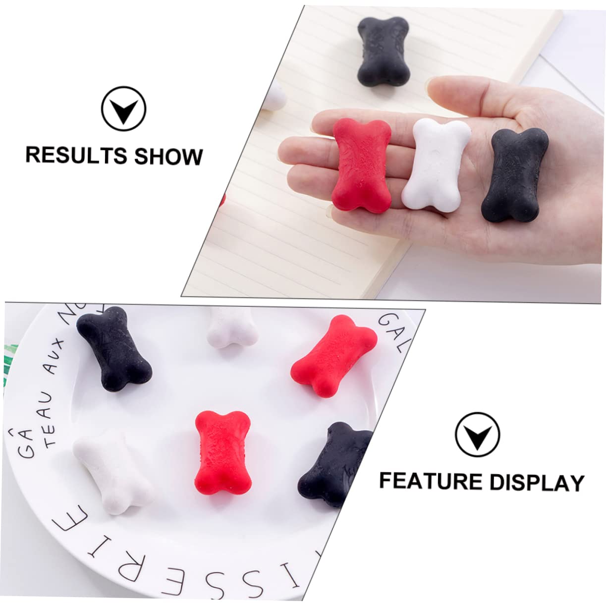 HABNI 6 Pezzi da Cancellare, Gomma per Penna Gel Cancellabile, Silicone Inchiostro Termico, 5 Gomme Rotonde + 1 a Barra, Colore Casuale