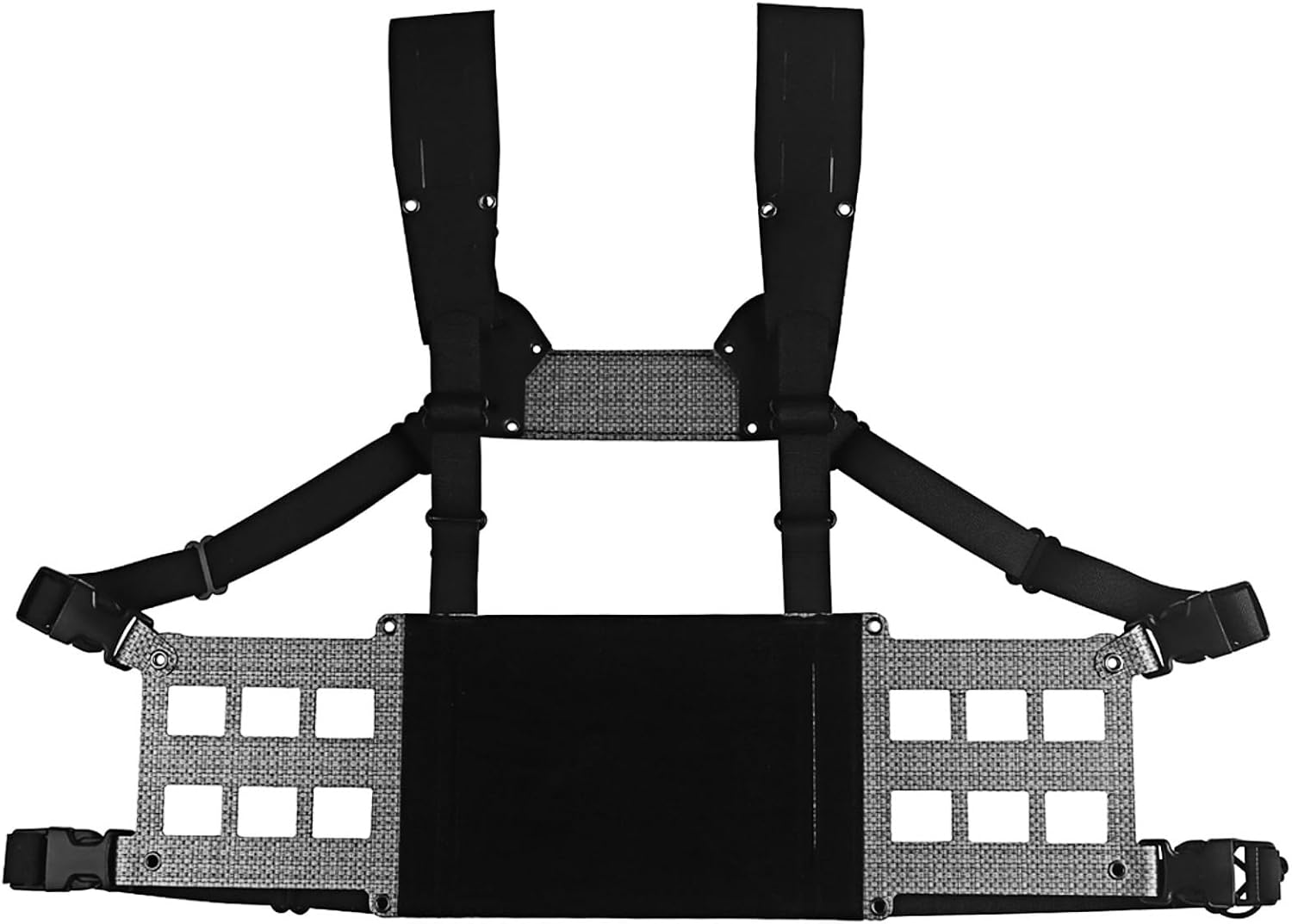 Modular Wide Tactical Chest Rig for Everyday Carry with Detachable Panels and Customizable MOLLE System for Training