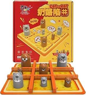 TOYANDONA Toe Game 1 Set Kids Gobblers Board Game Stacking Cup Tic- Toe Board Game Noughts and Crosses Toy (Yellow) Gobble Toe Game