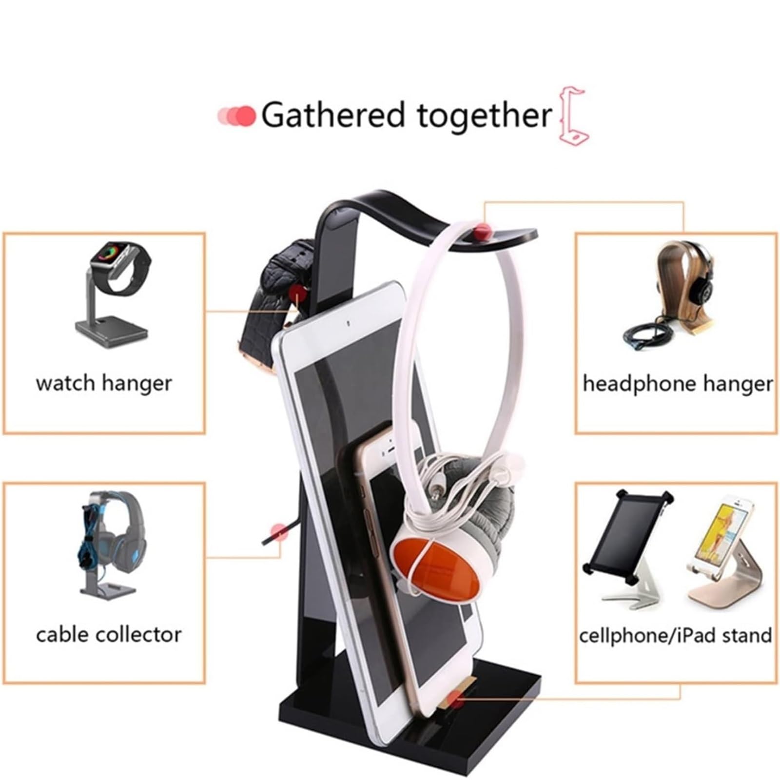 Soporte Auriculares Soporte Cascos Soporte Multifuncional para Auriculares De Juego, Colgador De Soporte para Auriculares, Ideal para Accesorios De Juegos Accesorios Gaming