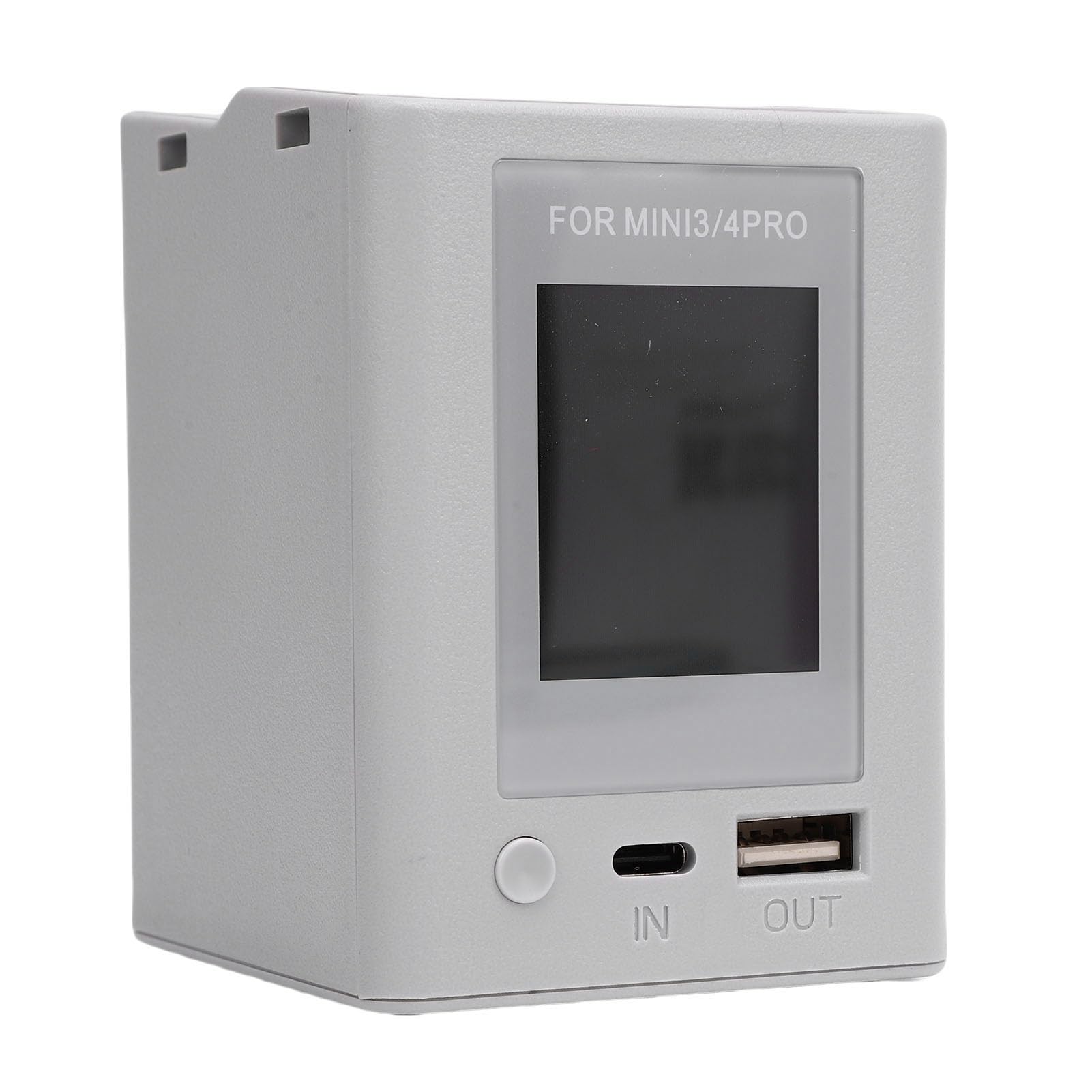 Cosiki Hub Caricabatteria per Droni, Stazione di Ricarica Rapida PD da 45 W con Display LCD, per Batterie Mini 3, 3 Pro, 4 Pro Drone, 2 Batterie Caricate Contemporaneamente
