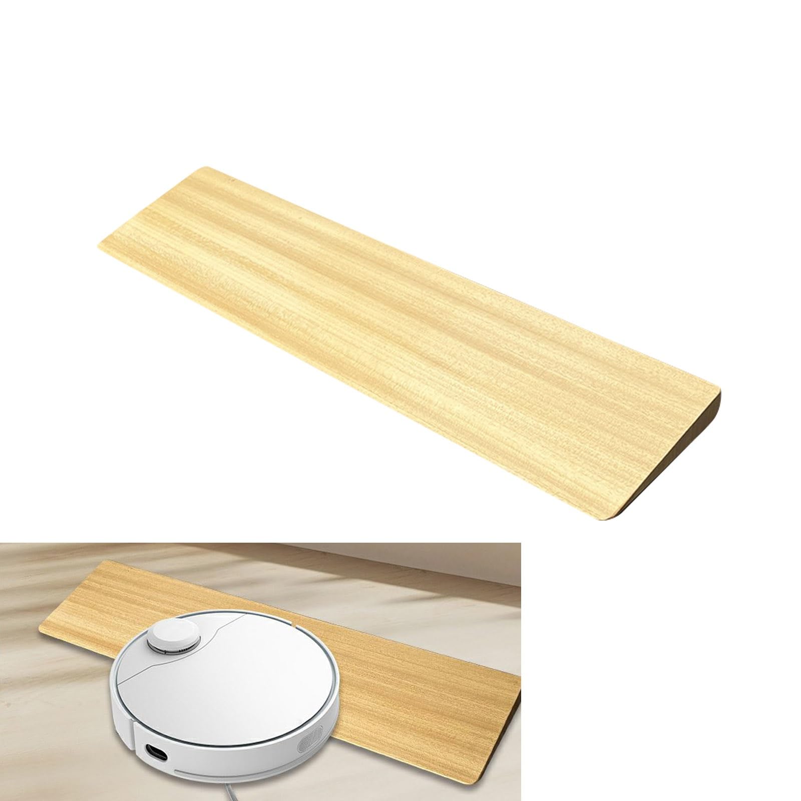 Rampa Silla de Ruedas de Madera Maciza, para Sillas de Ruedas de Interior, Transiciones, Puertas, Baños, Rampa Escalon(60x18x3.5cm)