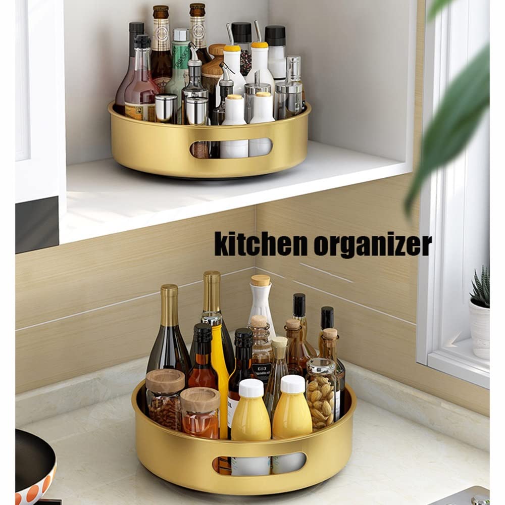 Lazy Susan Plateau tournant rond antidérapant 25 cm Idéal pour ses et sauces