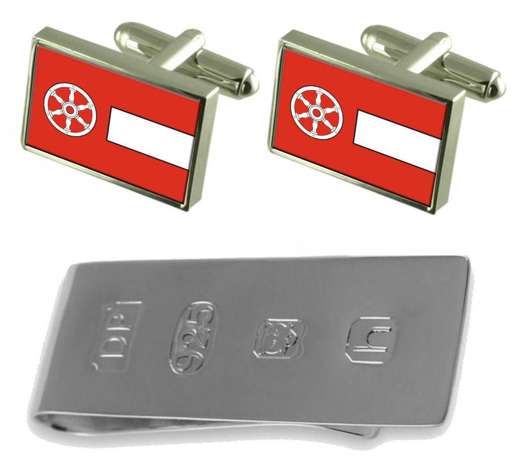 Select Gifts Erfurt City Germany Flag Cufflinks & James Bond Money Clip
