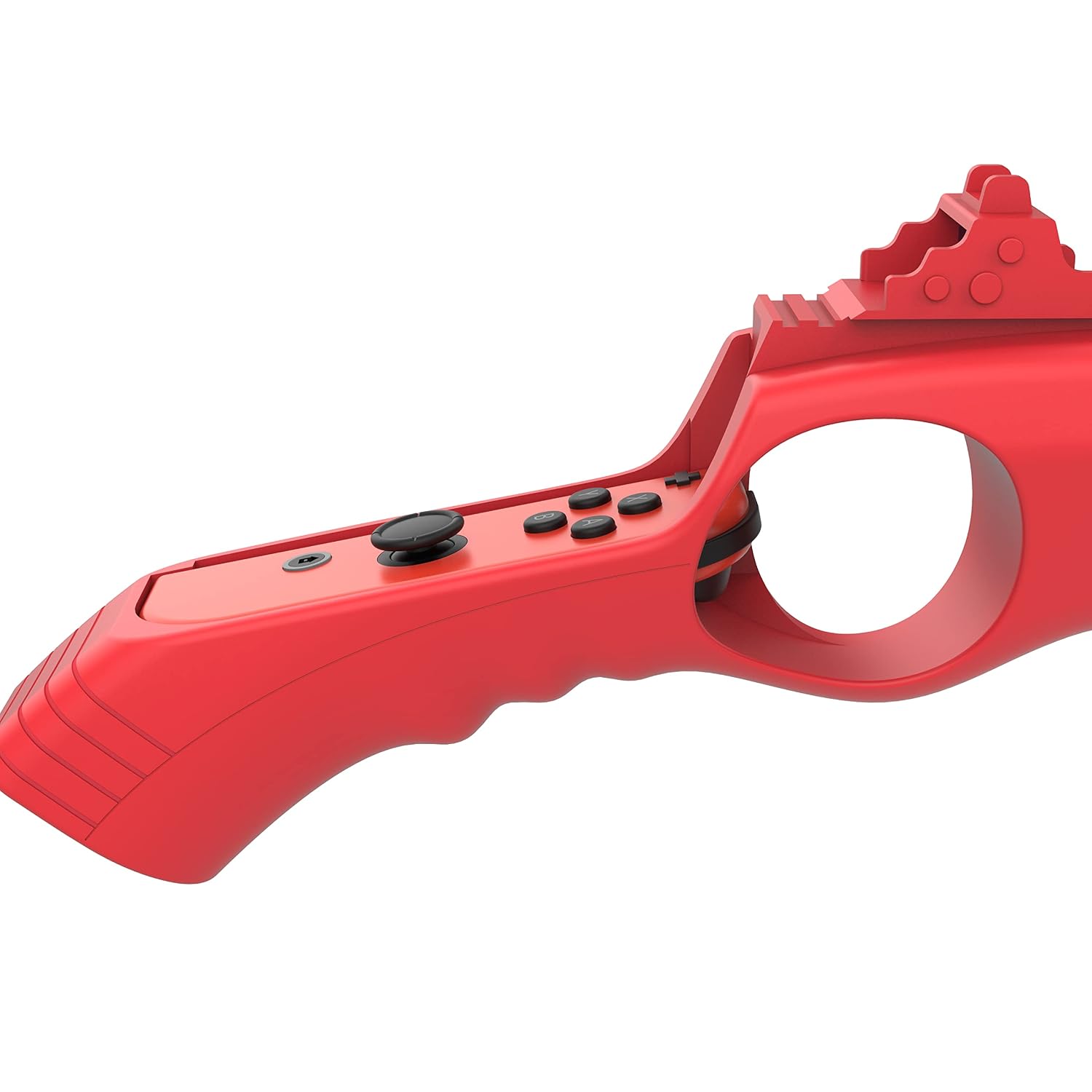 GH Joy con Gun Controller for Nintendo Switch 1 (OLED) Shooting Games, Resident Evil, Cabela's, Sniper Elite, Doom, Hunting Simulator, Wolfenstein, Payday, Joycon Gun Grip Blue & Red image 2