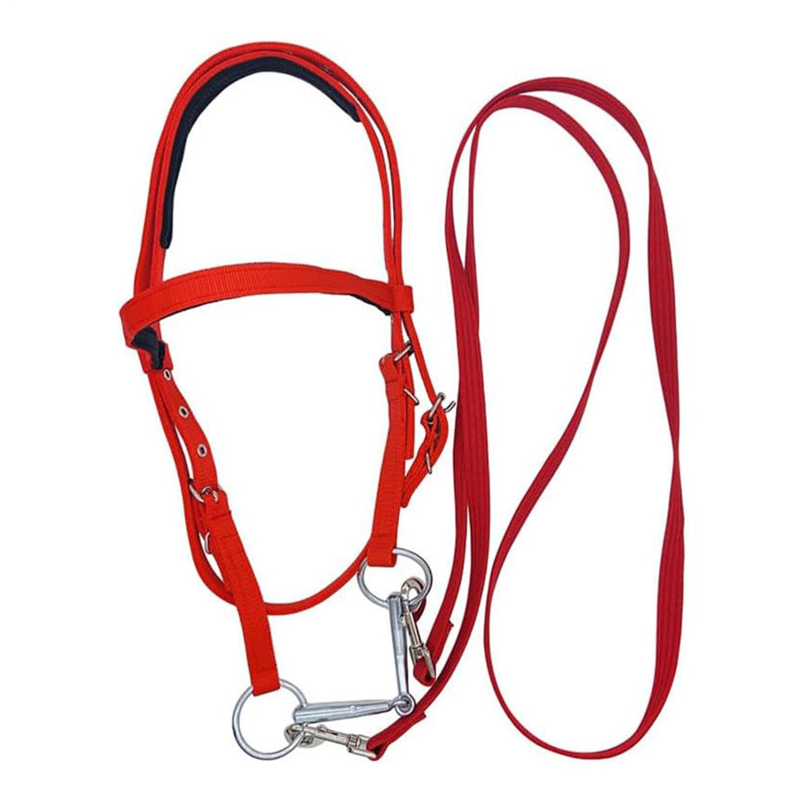Rein para caballos, cabezal para caballos - Horse Bridle Tracked Rope Headstall ajustable - Cordera del rancho del arnés, brida de rein animal de seguridad para conducción estable, suministros equinos