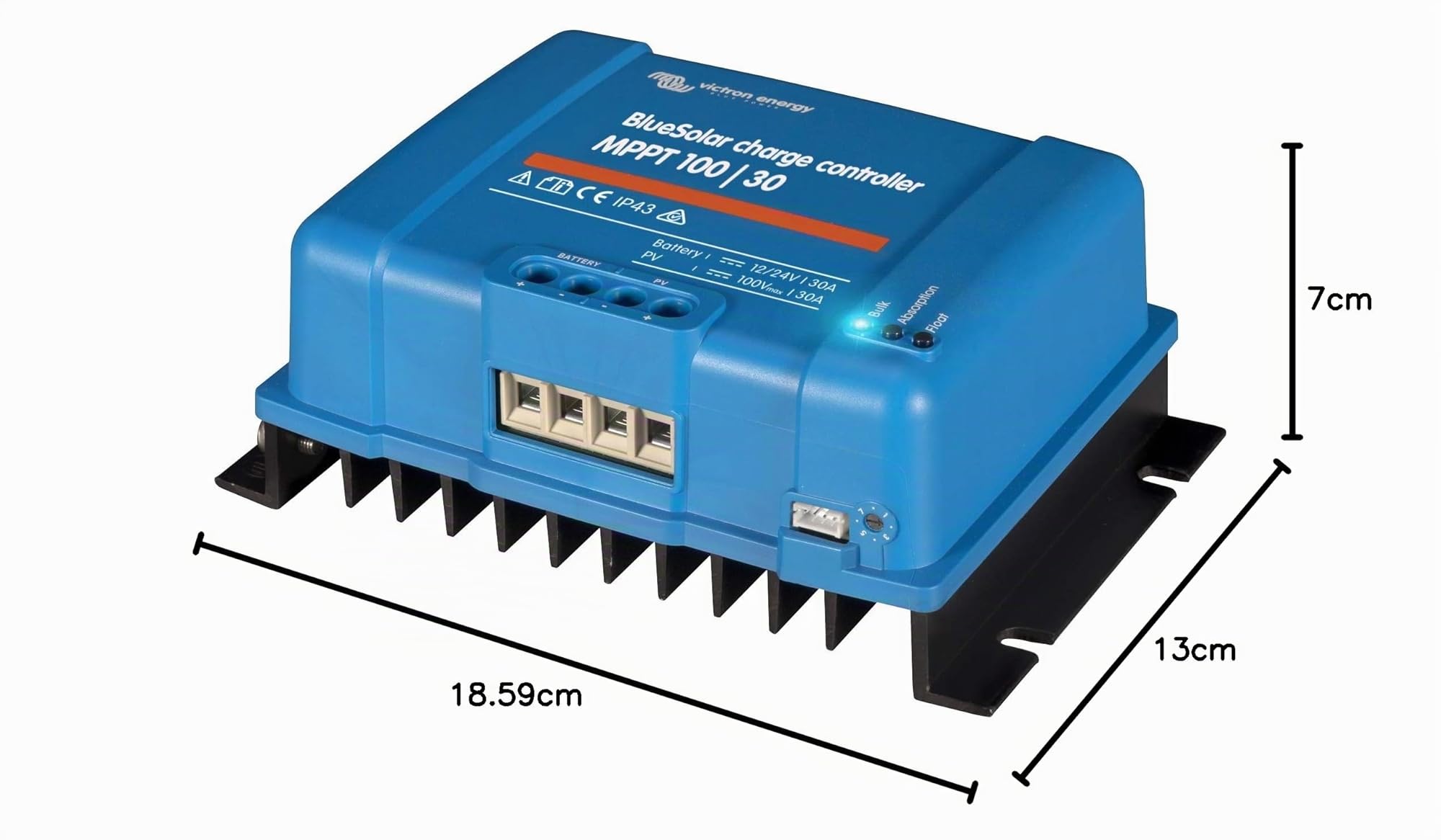 Victron Energy BlueSolar MPPT Laderegler - Solar Laderegler - 100V 30 Amp 12/24-Volt