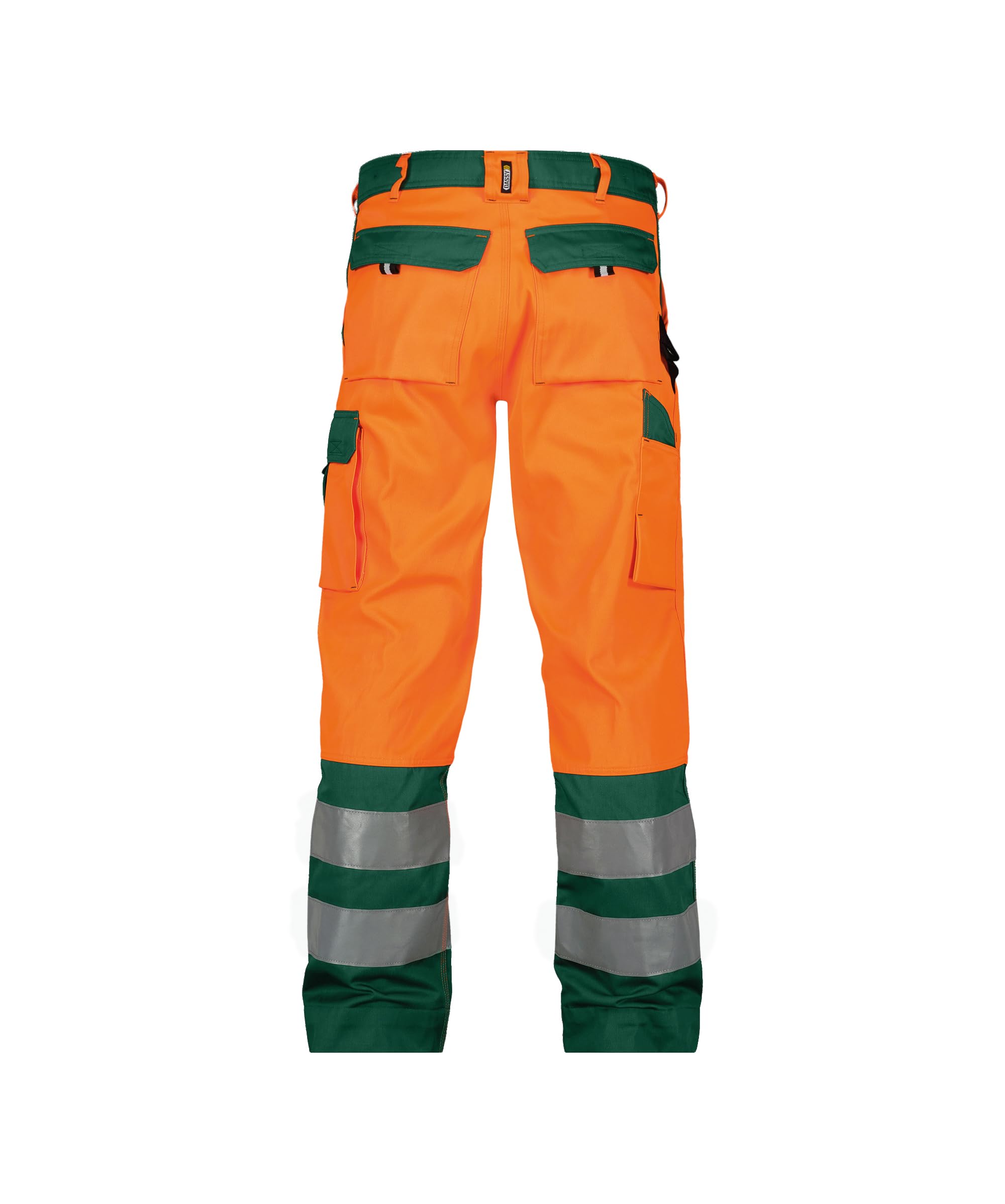 DASSY Lancaster Spodnie robocze o wysokiej widoczności - rozmiar 54 - FLUO ORANGE/BUTTLE GREEN