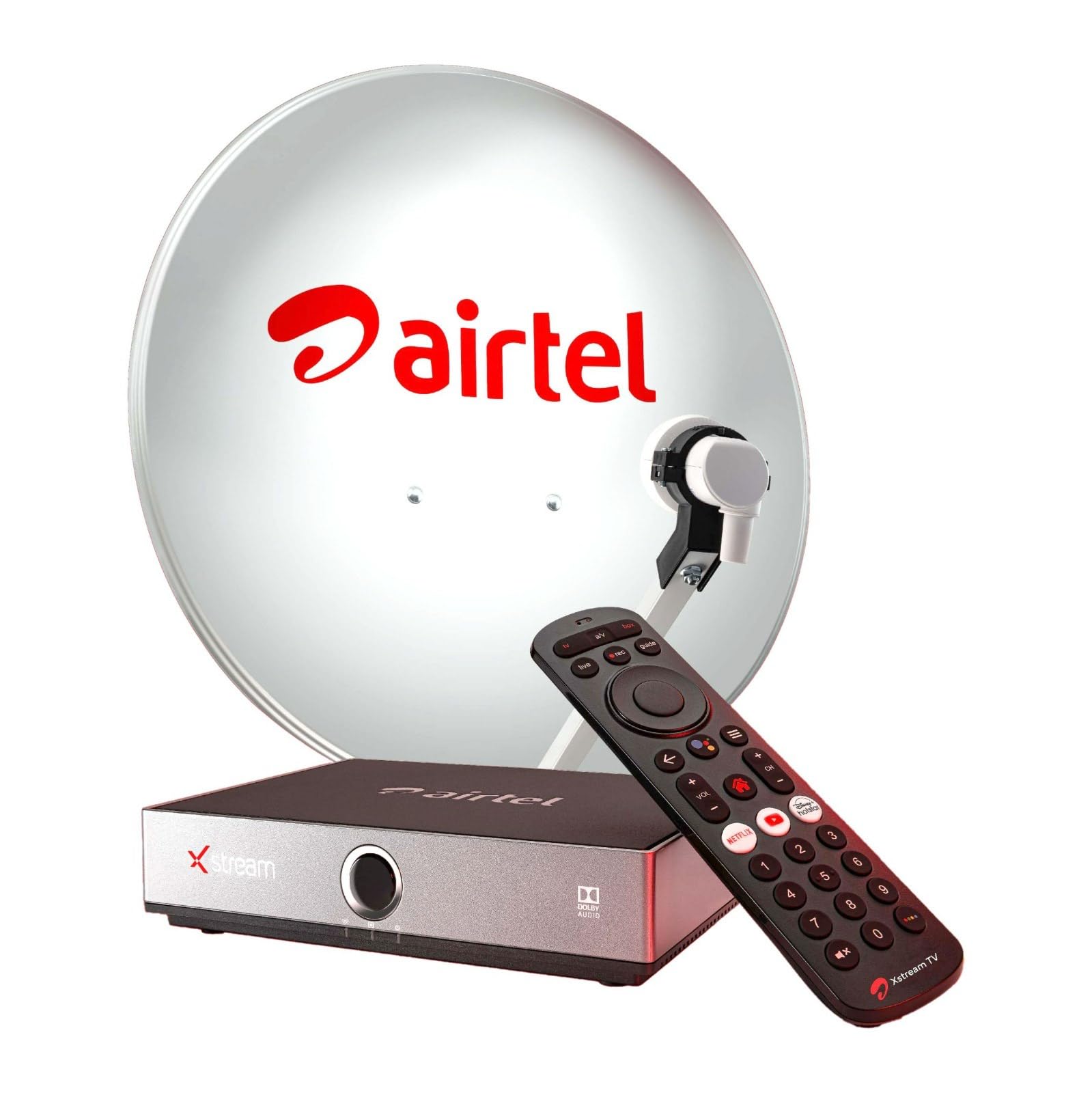 Airtel Xstream Box with Dish Antenna | Android TV Box | Pay 3600 and get 3600 Cashback| Standard Installation (Ultimate Bengali HD)
