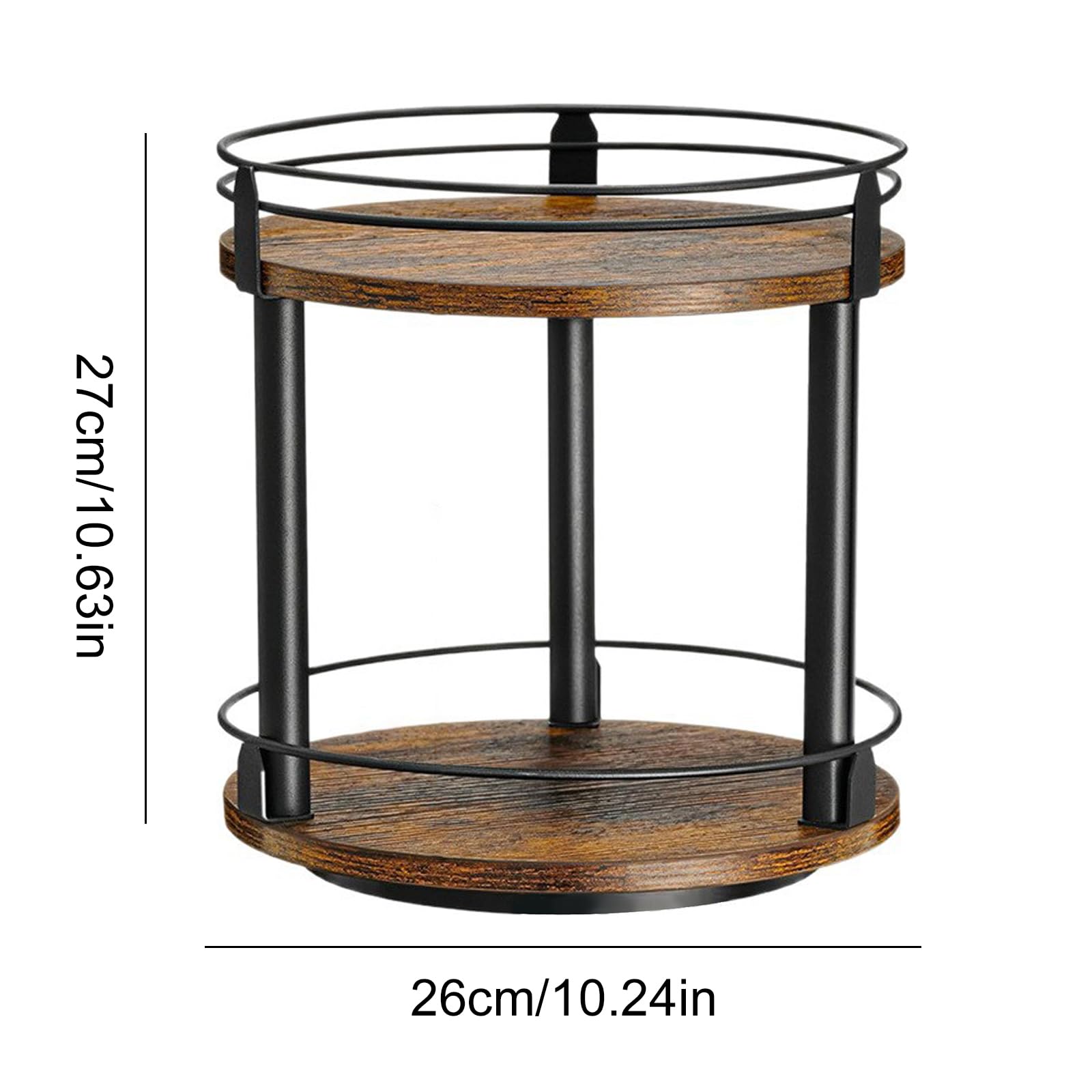 Plateau tournant en bois Lazy Susan pour dessus de table pour garde-manger, salle de bain, vanité, décoration d'intérieur