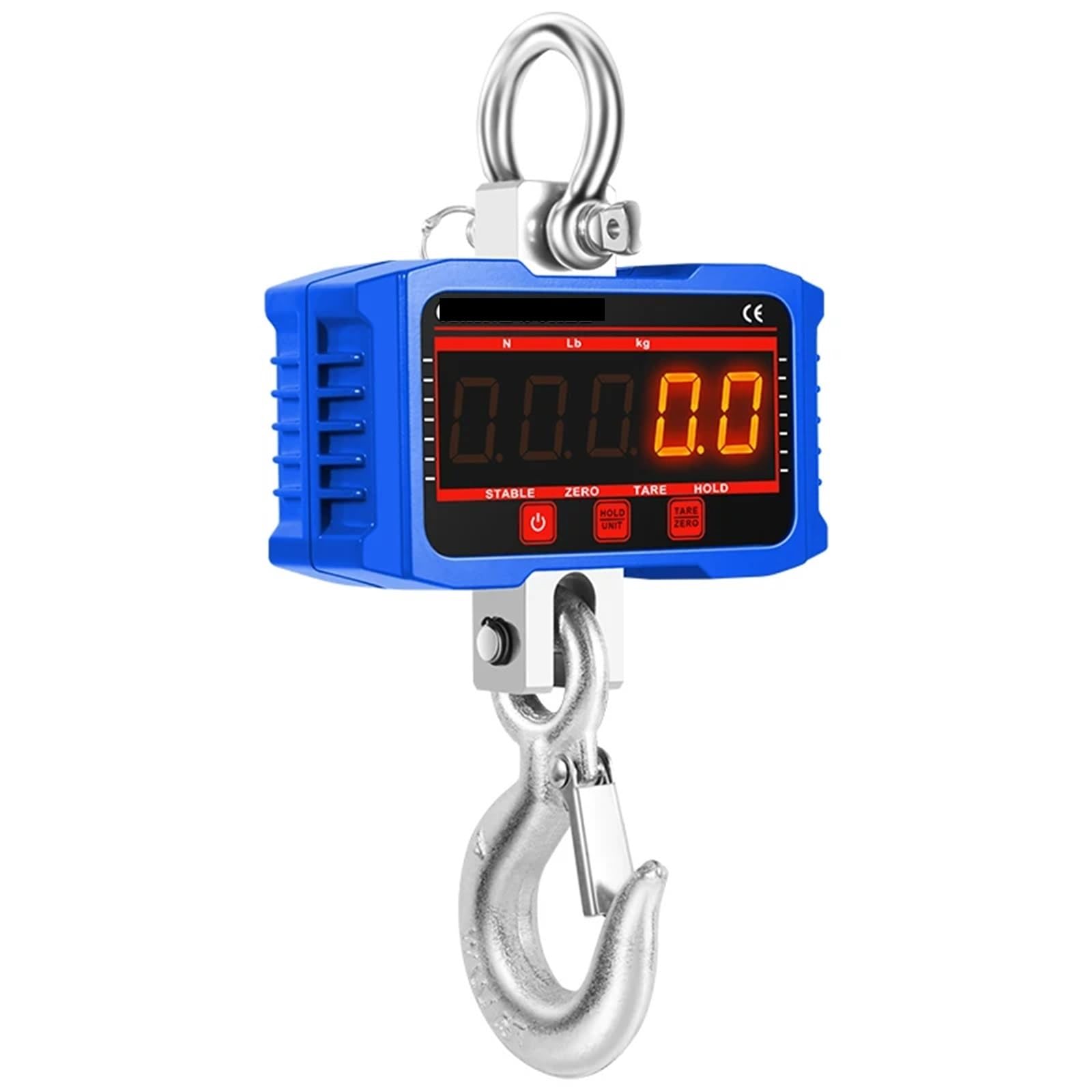 Digital Crane Scale, 1500/2000KG Electronic Hanging Scale Digital Display Screen Hanging Scale Hook Scale(2000kg Blue)