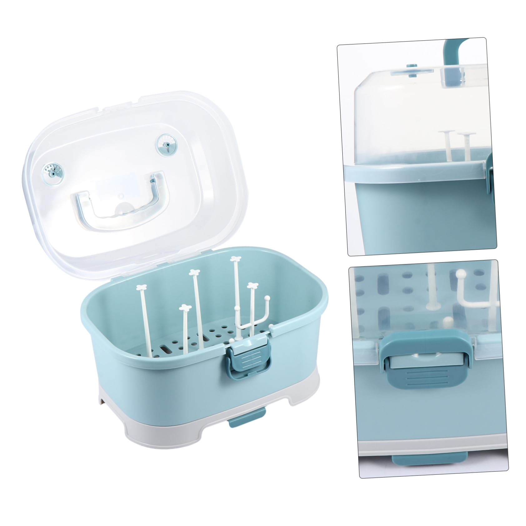 Boîte de Rangement pour Biberons Bébé, Grosse, Pp Bleu | Fermeture Bien Étanche, Espace de Stockage Suffisant, Usage Maison et Voyage, pour Accessoires Bébé