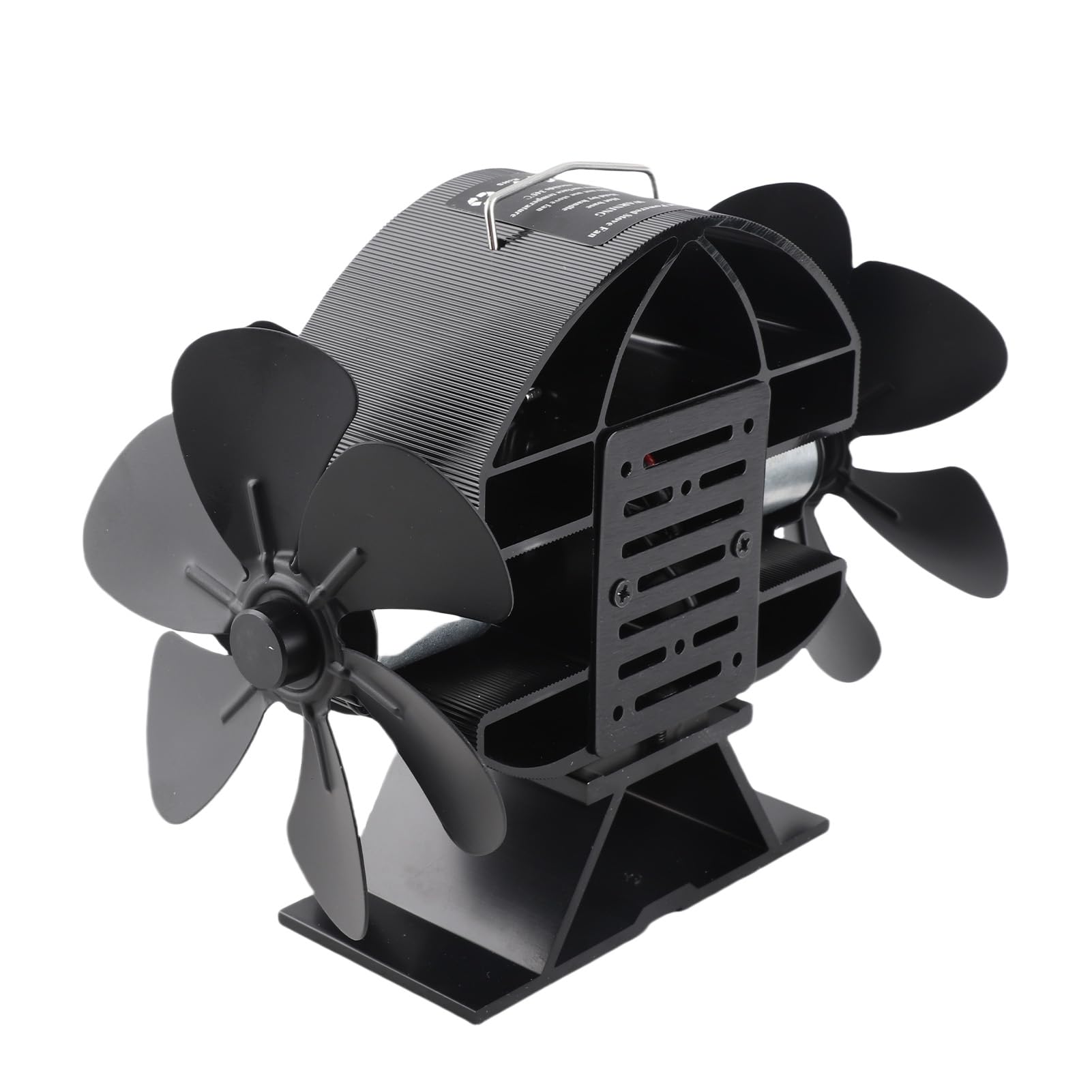Pssopp Ventilatore per Stufa a Legna Alimentato a Calore, Ventola per Stufa a Legna a 3 Teste in Alluminio, 18 Pale Soffiaggio a 270 Gradi, da 212 °F a 662 °F, per Riscaldamento Domestico di