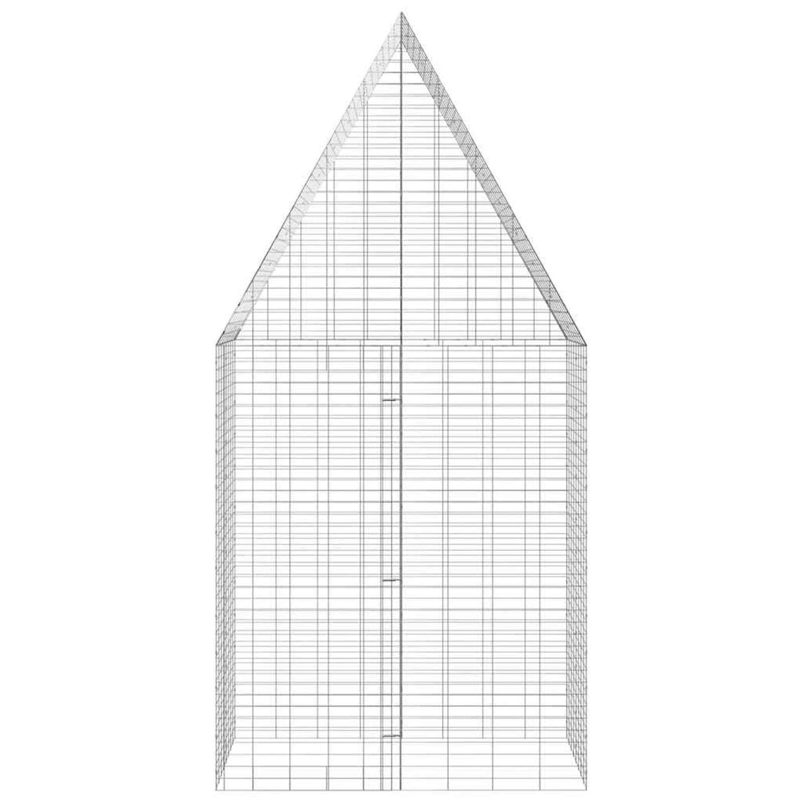 Gecheer Hasenkäfig für Kleintiere, verzinkter Stahl, wetterfest, 100 x 100 x 210 cm, mit Stauraumfach, for Meerschweinchen, Kaninchen und Hamster