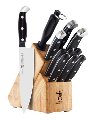 HENCKELS Statement Premium Quality 12-Piece Knife Set with Block, Razor-Sharp, German Engineered...