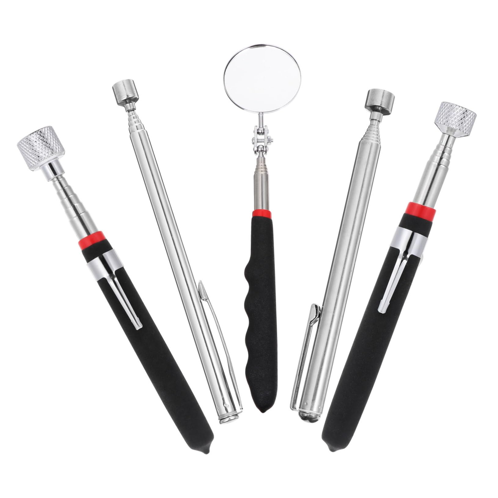 Miroir inspection magnétique pour localiser et ramasser les vis tombées dans le moteur de voiture