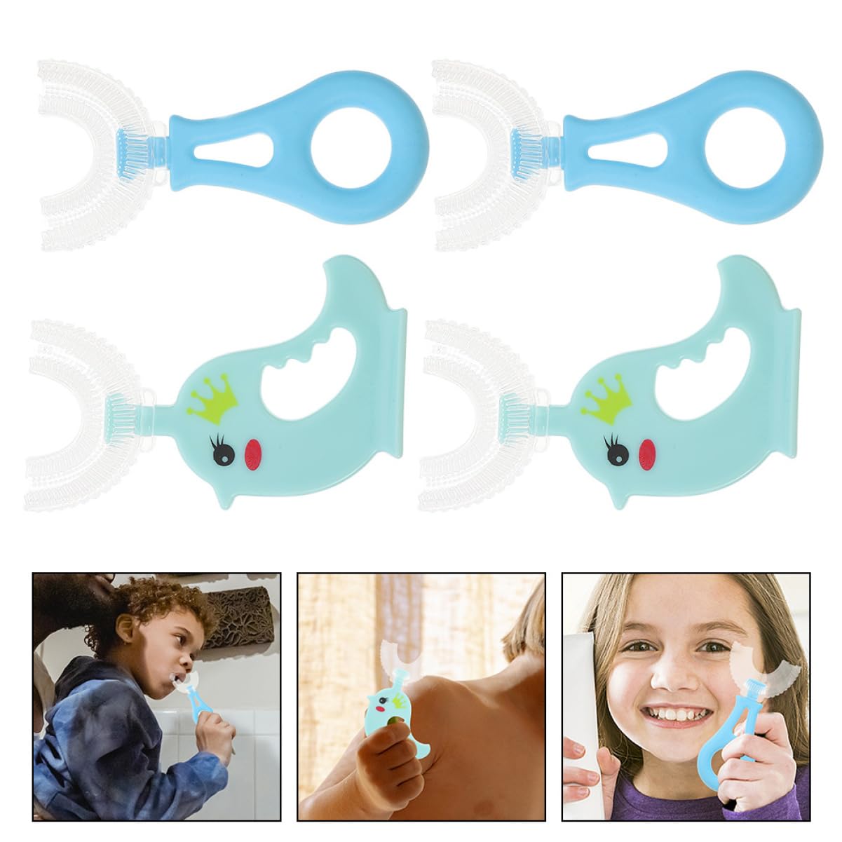 Healeved 2 Set Spazzolino Manuale Per Spazzolino Elettrico Per Dentifricio Per Strumento Per L'igiene Orale Pulisci Denti Per Blue 4 Pezzi * 2